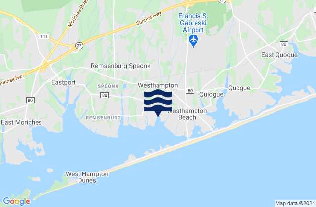 Westhampton, United States tide chart map