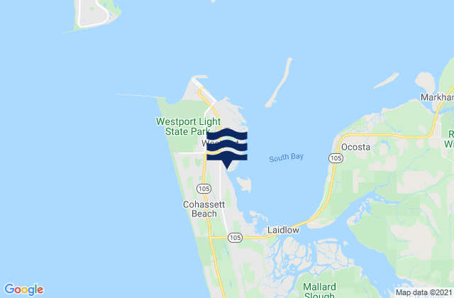 Westport, United States tide chart map