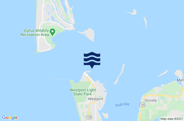 Westport channel 0.4 mile NE of, United States tide chart map