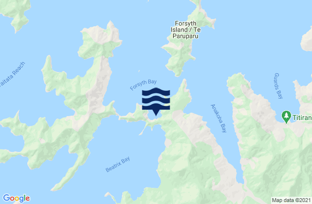 Whakatahuri, New Zealand tide times map