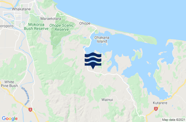 Whakatane District, New Zealand tide times map