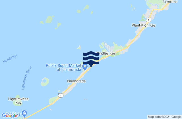 Whale Harbor Channel (Hwy. 1 Bridge Windley Key), United States tide chart map