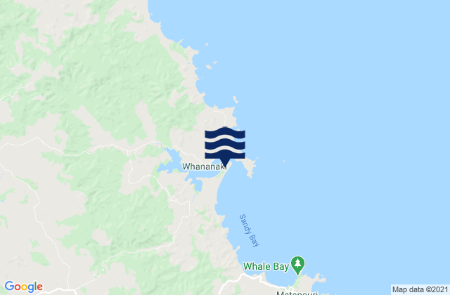 Whananaki Inlet, New Zealand tide times map