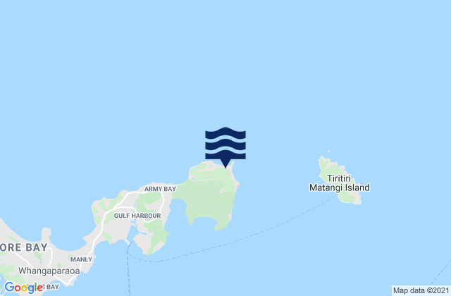Whangaparaoa Head, New Zealand tide times map