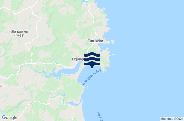 Whangaumu Bay, New Zealand tide times map