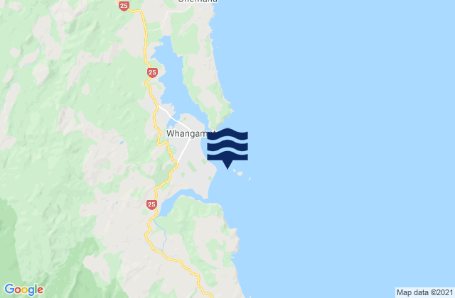Whenuakura Island, New Zealand tide times map