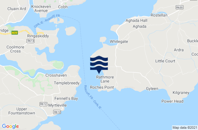 White Bay, Ireland tide times map