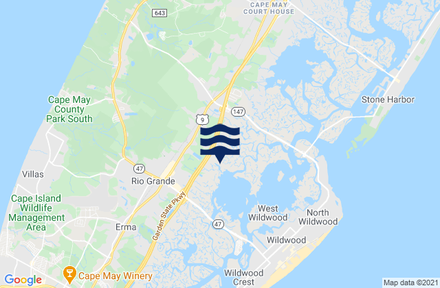 Whitesboro-Burleigh, United States tide chart map