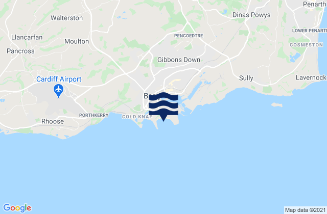 Whitmore Bay, United Kingdom tide times map