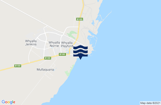 Whyalla, Australia tide times map