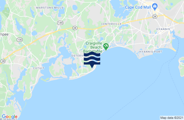 Wianno Avenue, United States tide chart map