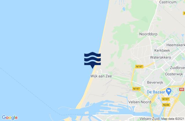 Wijk Aan Zee/Noordpier, Netherlands tide times map