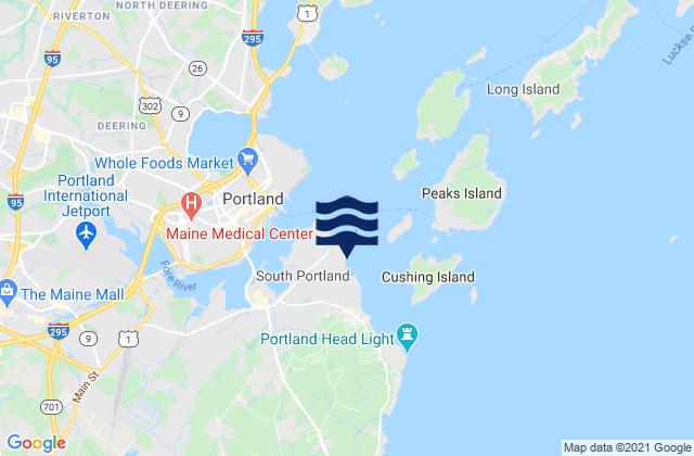 Willard Beach, United States tide chart map