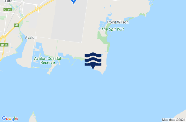 Wilson Spit, Australia tide times map