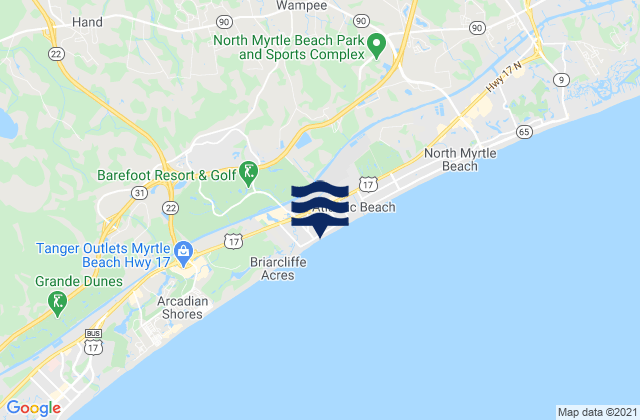 Windy Hill Beach, United States tide chart map