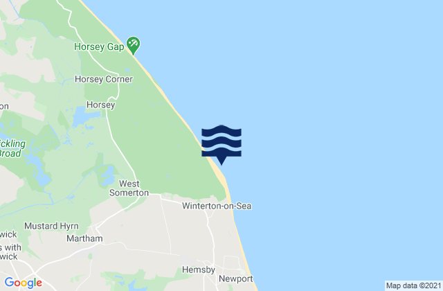Winterton-on-Sea, United Kingdom tide times map