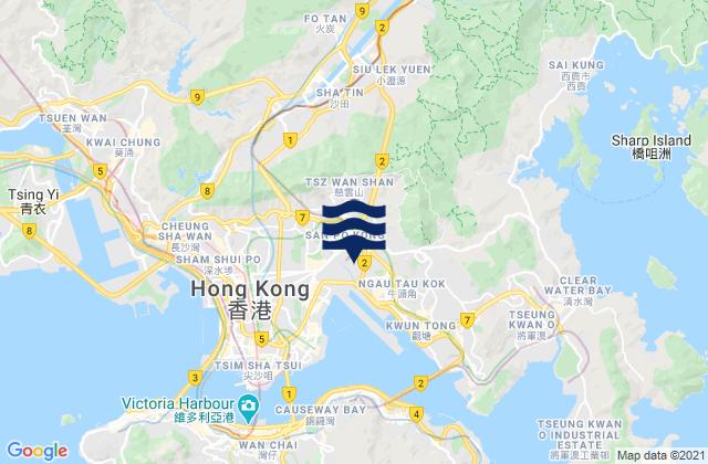 Wong Tai Sin, Hong Kong tide times map