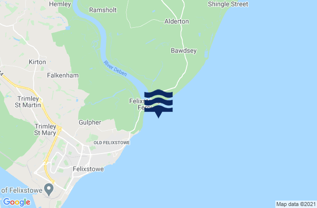 Woodbridge Haven, United Kingdom tide times map