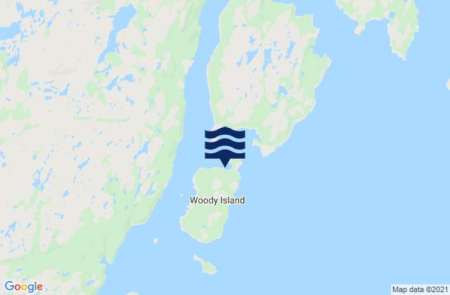Woody Island, Canada tide times map