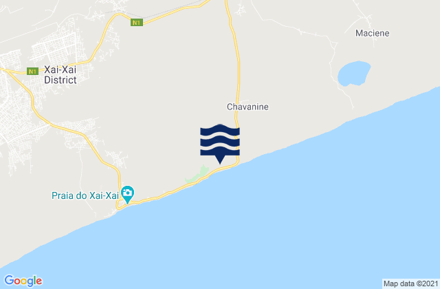 Xai-Xai District, Mozambique tide times map