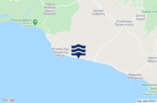 Xylagani, Greece tide times map