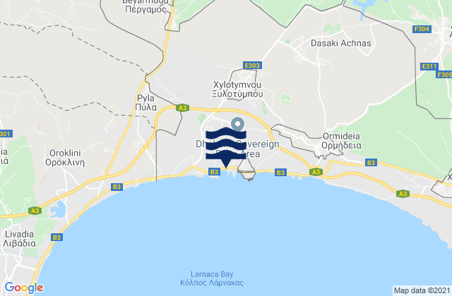 Xylotymvou, Cyprus tide times map