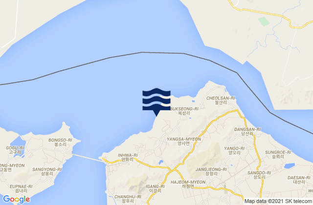 Yangsa, South Korea tide times map