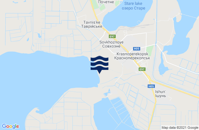 Yany Kapu, Ukraine tide times map