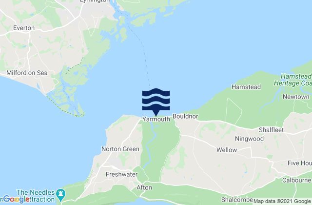Yarmouth, United Kingdom tide times map