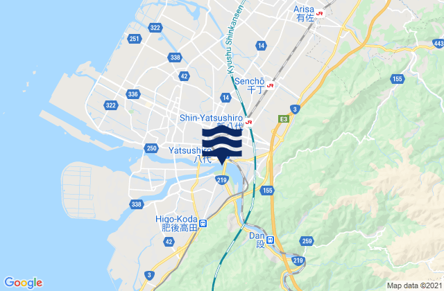 Yatsushiro Shi, Japan tide times map