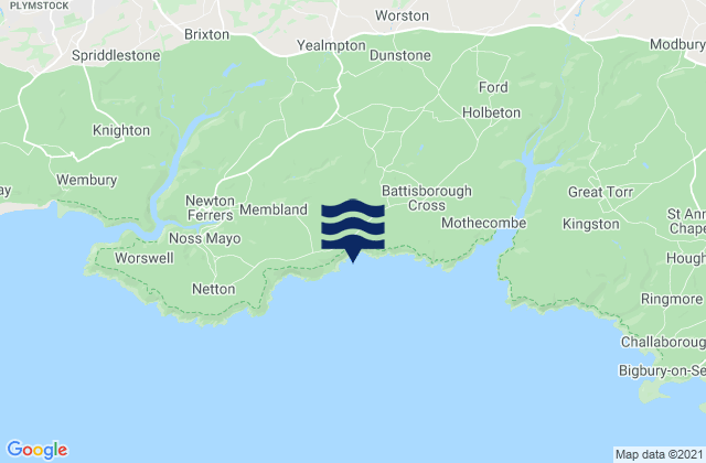Yealmpton, United Kingdom tide times map