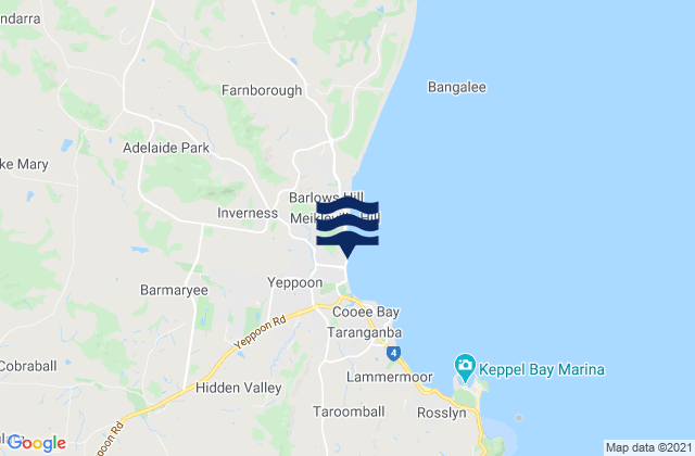 Yeppoon, Australia tide times map