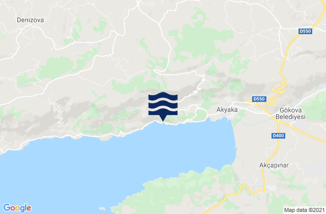 Yerkesik, Turkey tide times map
