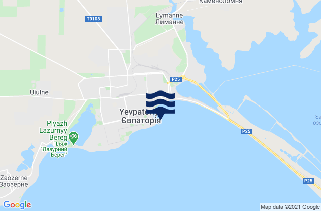 Yevpatoriya, Ukraine tide times map