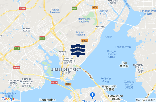 Yingcun, China tide times map