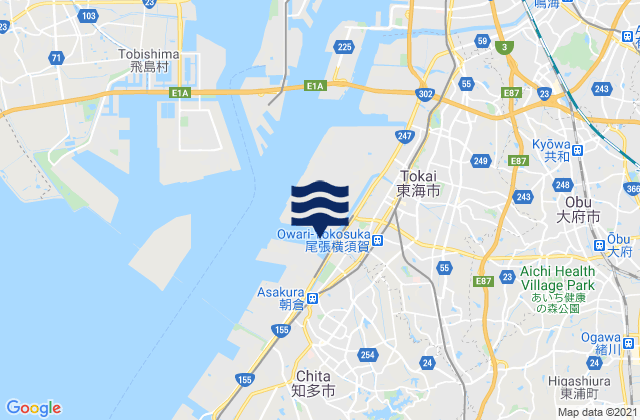Yokosuka-ko, Japan tide times map