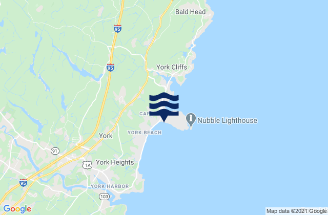 York Beach, United States tide chart map