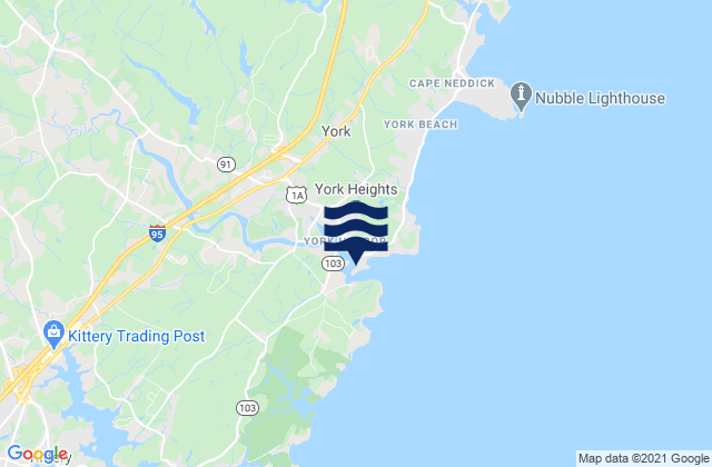 York Harbor, United States tide chart map
