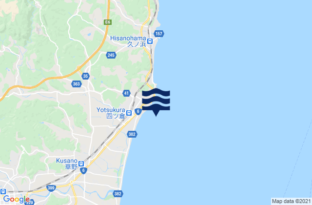 Yotsukura, Japan tide times map