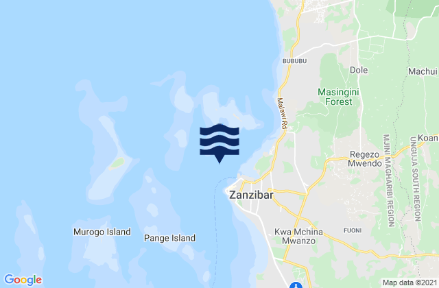 Zanzibar Zanzibar Island, Tanzania tide times map