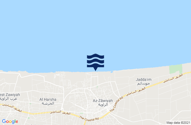 Zawiya, Libya tide times map