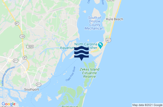 Zekes Island, United States tide chart map