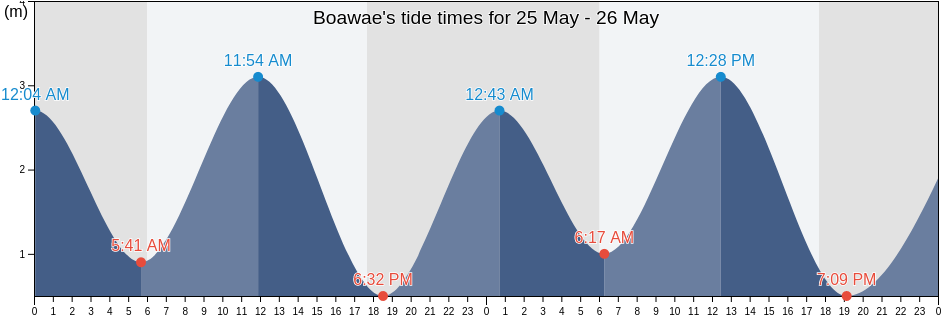 Boawae, East Nusa Tenggara, Indonesia tide chart