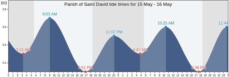Parish of Saint David, Saint Vincent and the Grenadines tide chart