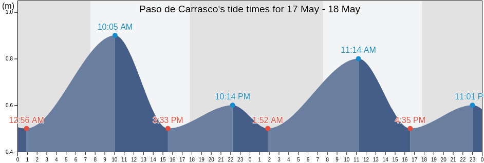 Paso de Carrasco, Paso Carrasco, Canelones, Uruguay tide chart