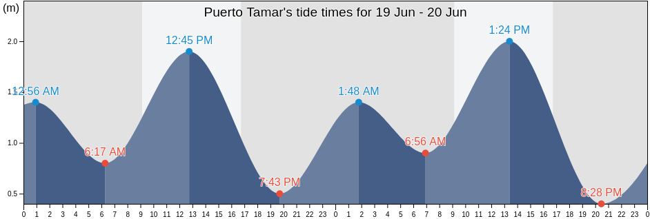 Puerto Tamar, Provincia de Magallanes, Region of Magallanes, Chile tide chart