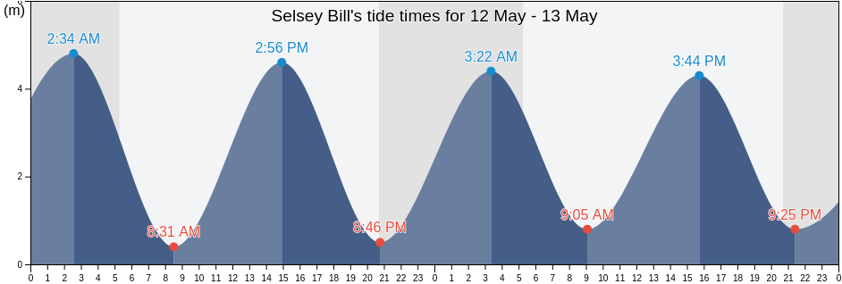 Selsey Bill, Portsmouth, England, United Kingdom tide chart