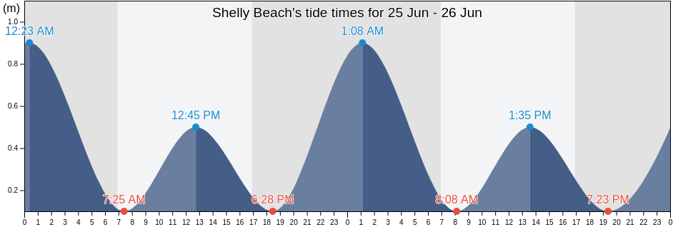 Shelly Beach, Central Coast, New South Wales, Australia tide chart