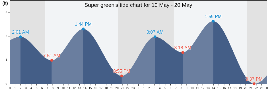 Super green, Hillsborough County, Florida, United States tide chart