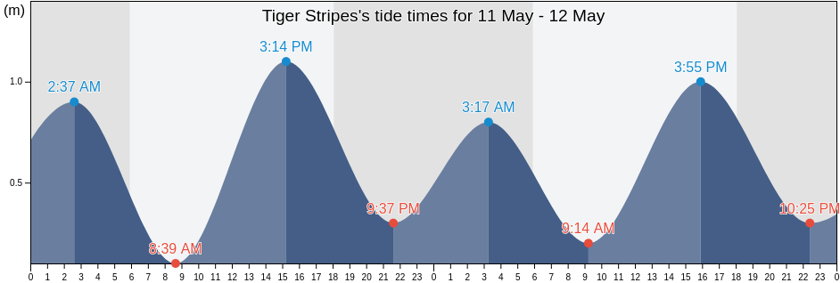 Tiger Stripes, Lakshadweep, Laccadives, India tide chart